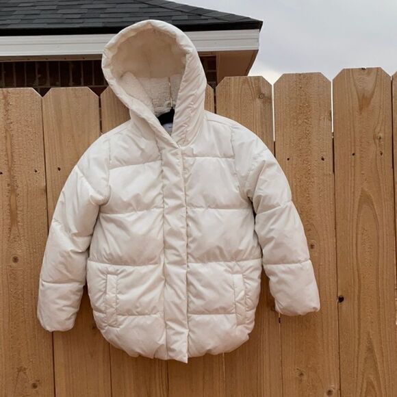 🔥 Take 50% OFF- Old Navy Puffer Water Resistant Winter Hoodie Jacket, Size-M(8) - Picture 1 of 11